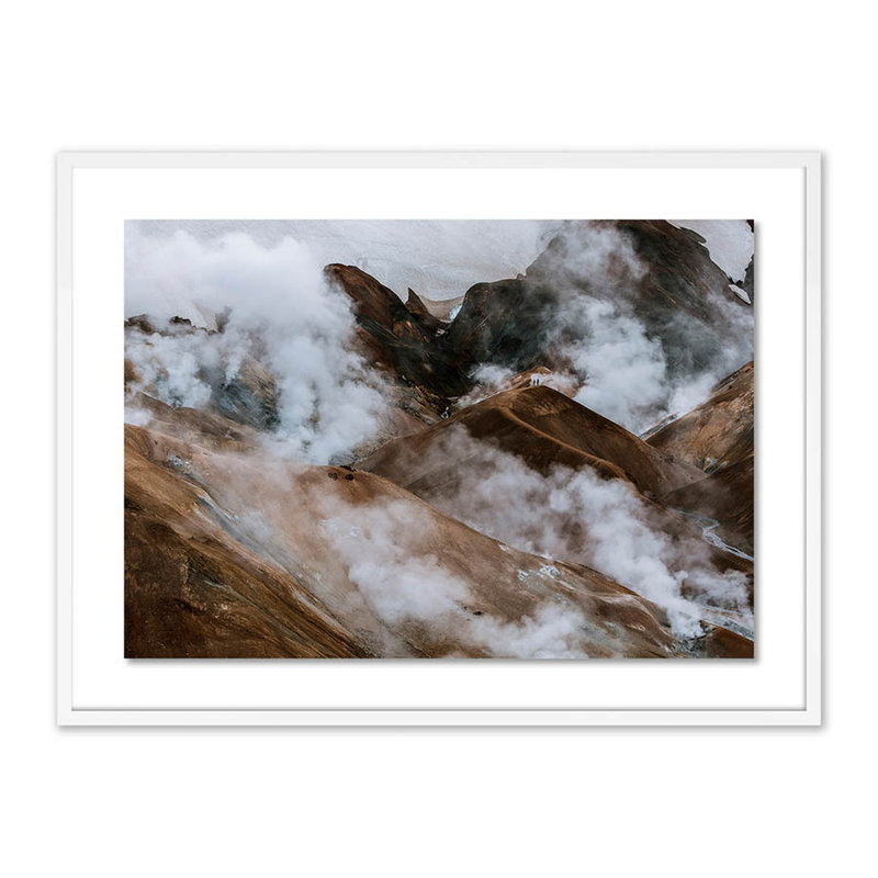 Mist at Blue Hour Framed Photographic Print, 30" H x 40" W x 2.5" D, White