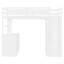 Lit mezzanine simple en bois blanc avec rangement pour famille