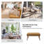 Repose-pieds Anahli Modern en cuir véritable l 36,25 po avec pieds en bois massif-1930875691
