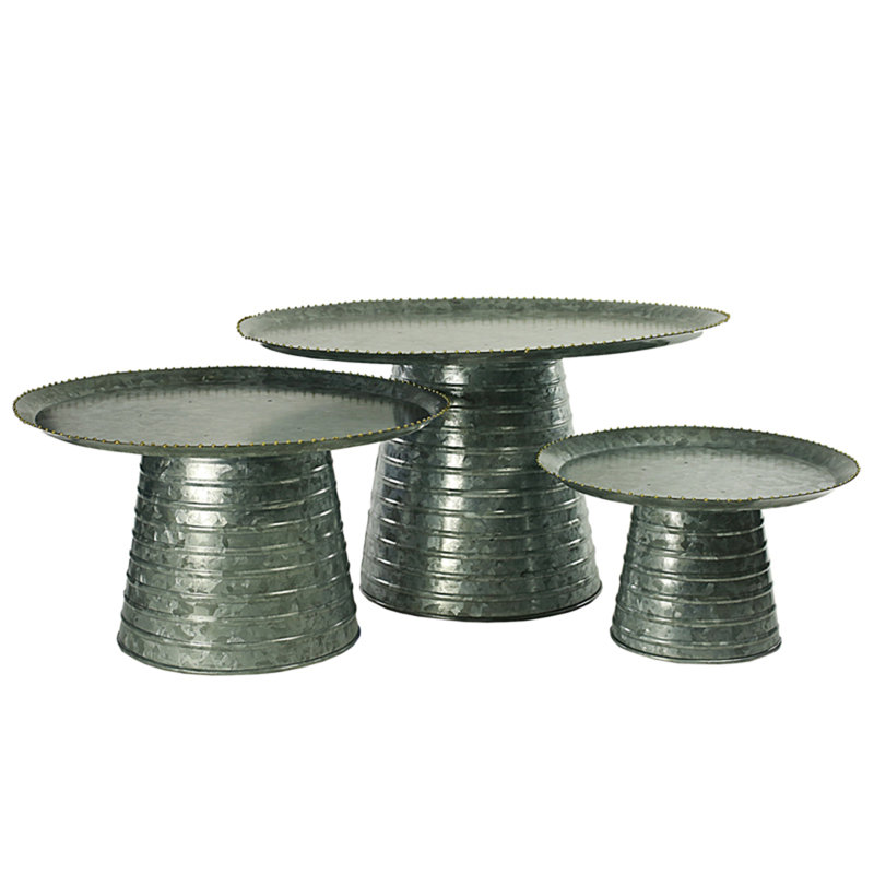 3PC GALVANIZED CAKE STAND