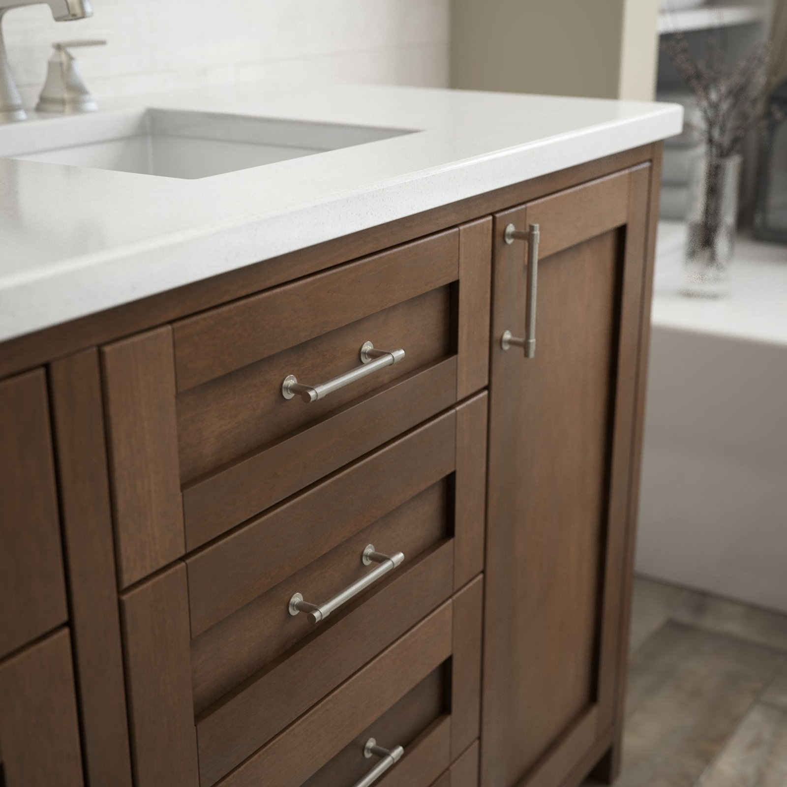 Francisco Bar Cabinet Pull, Satin Nickel, 5"