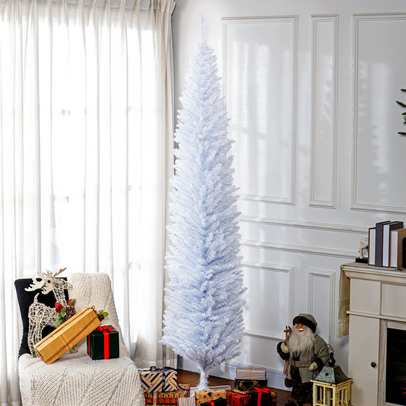 Arbre de Noël artificiel 8 pi, 618 pointes, blanc