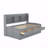 Twin Wooden Captain Bed Frame, Bookshelves, 3 Drawers, Trundle-1900806476