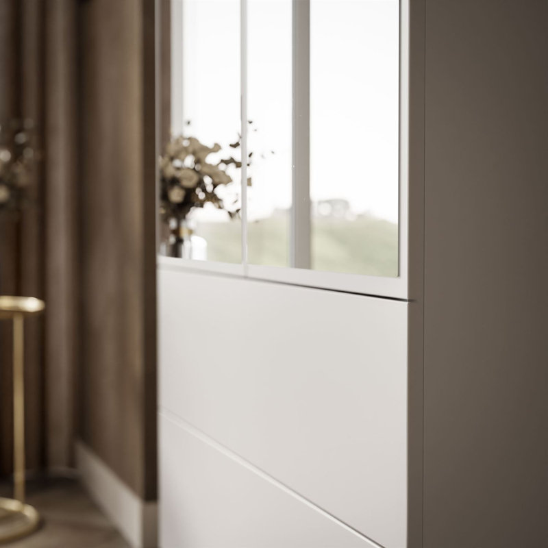 2 Door Manufactured Wood Wardrobe, Handleless system