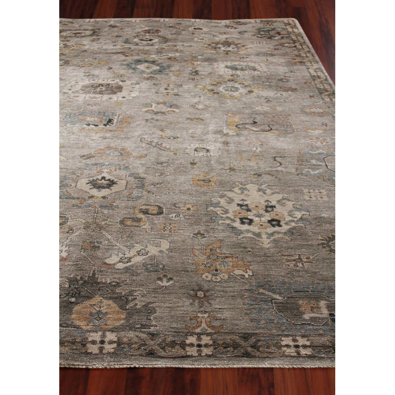 Museum Oriental Area Rug in Pewter, Rectangle 9' x 12'