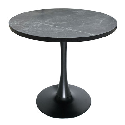 Ceballo Table Mid-century Dining Table for 4-6 people With Round Mdf Table Top, Pedestal Dining Table, End Table Leisure Coffee Table