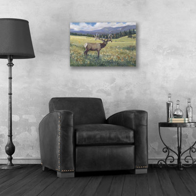 «Rocky Mountain Elk I» par Tim O'Toole, art mural en verre acrylique