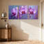 Plantes et fleurs, orchidée mauve, ensemble de 3 reproductions d'art sur toile-1768522092