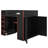 Full Size Wood Loft Bed With Desk,Wardrobe And RGB LED Light-1674237958