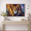 Art de lion, images d'animaux majestueux, impression sur toile encadrée-126032366-126032364