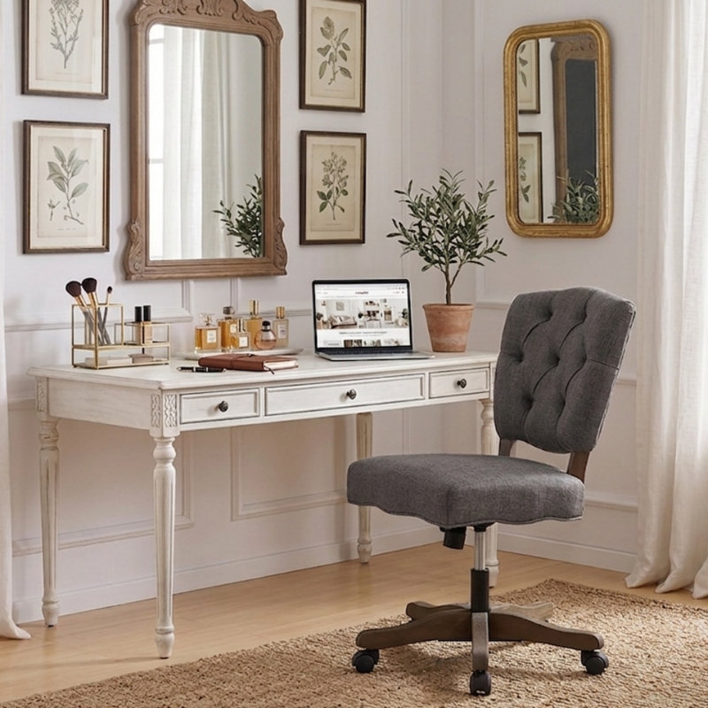 Baden Upholstered Task Chair, Space Gray