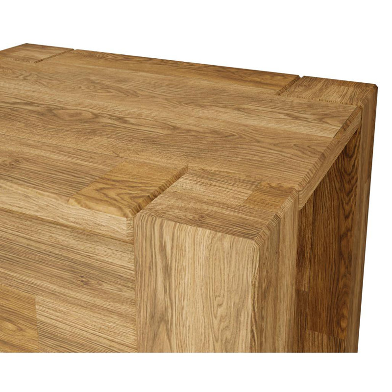 Strathaven 45cm W Solid Wood Bedside Table, Rustical