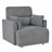 Upholstered Accent Armchair With Storage Ottoman-471404072