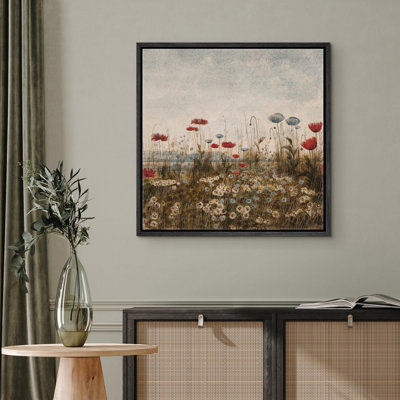 «Vintage Whispering Wildflower Rustic Floral Landscape Illustration Rustic French Country»