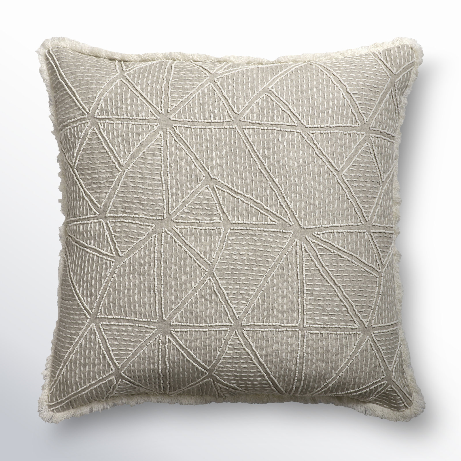 Helma Geometric Linen Throw Pillow, Polyester