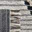 Tapis rayé ivoire / noir en laine / coton Vermont-136239634