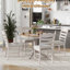 Ensemble de salle à manger extensible 5 pièces avec table de salle à manger extensible ronde Roane et 4 chaises rembourrées Roane-2033084704-2033084705-2033084710