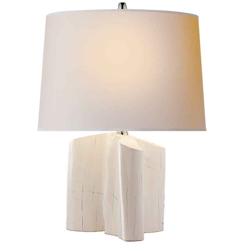 Thomas O'Brien Carmel Table Lamp, Plaster White, Fabric
