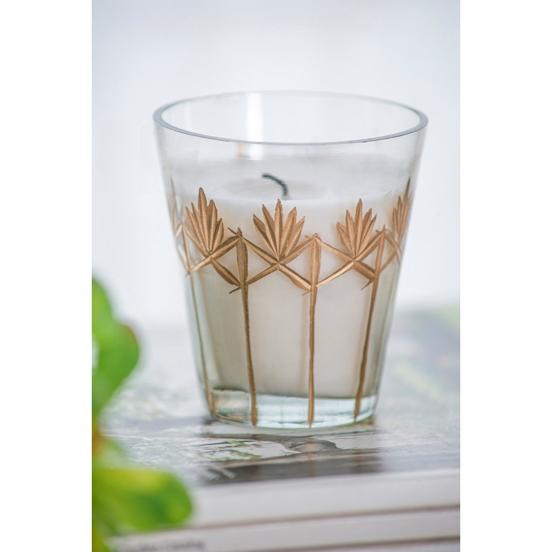 Scented Jar Candle with Glass Holder