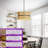 4-Light 18"W Rattan Shaded Black Metal Drum Farmhouse/Modern Chandelier for Dinning Room or Kitchen-915360499