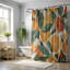 Rideau de douche standard 1 pièce Old Leaves Orange Leaves-551667569