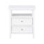 Table de chevet 2 tiroirs Weston White-74663296