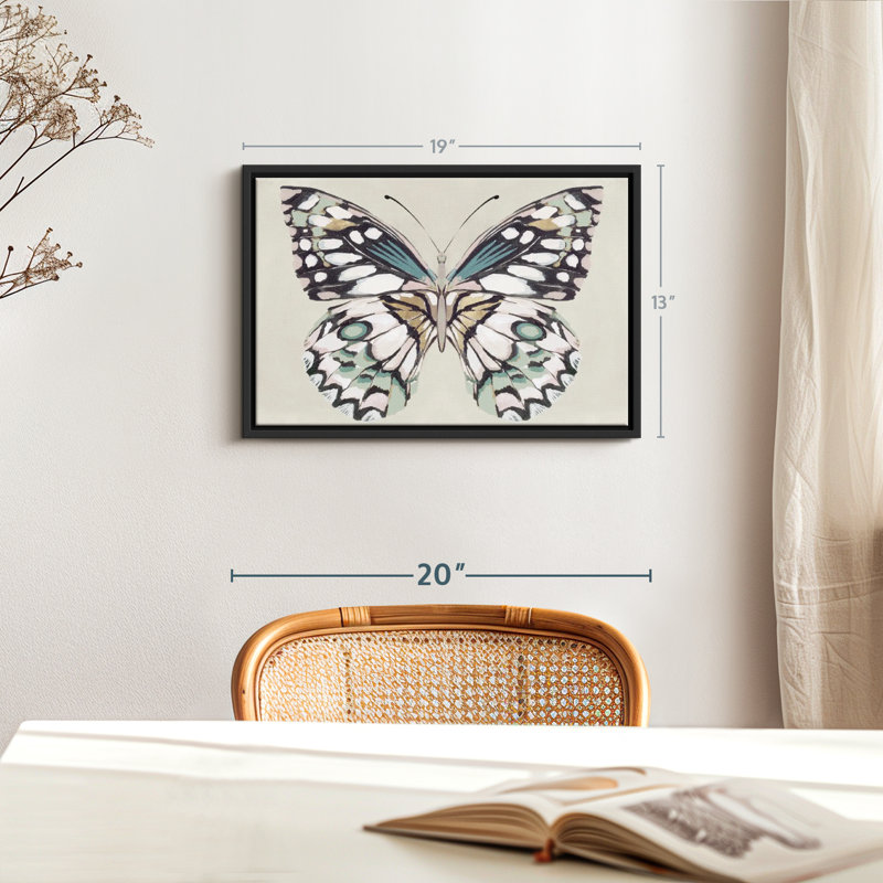 Reproduction sur toile «Butterfly's Kiss I», H 13 po x l 19 po