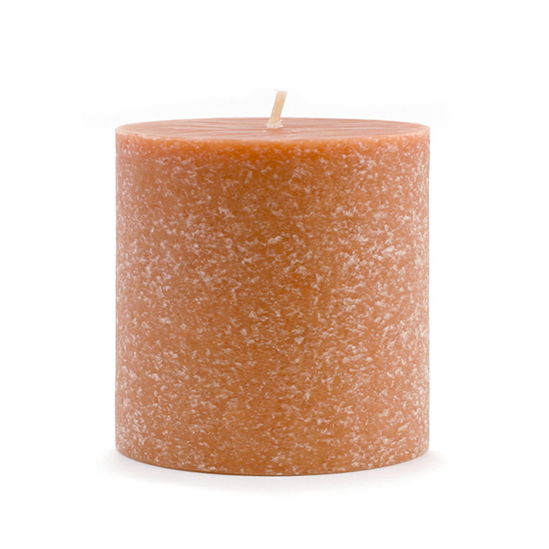 Bougie colonne non parfumée Timberline, H 3 po x l 3 po x P 3 po, Rouille