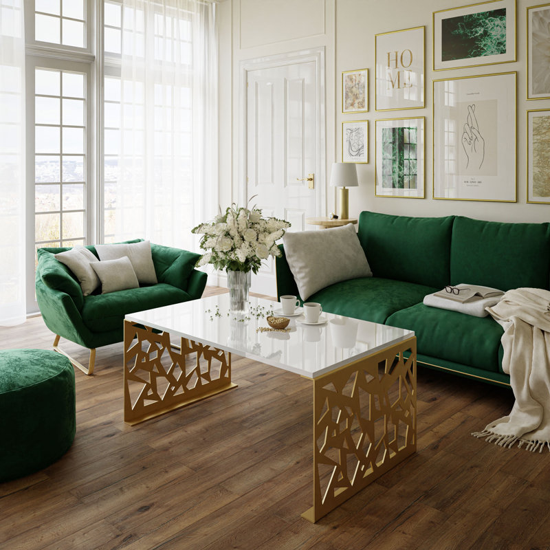 Kiruna Sled Coffee Table, Gold