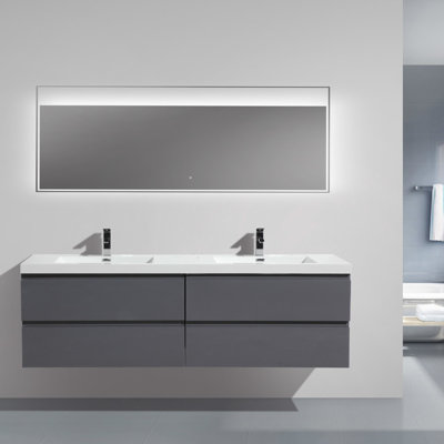 Drason Double Bathroom Vanity with Acrylic Top