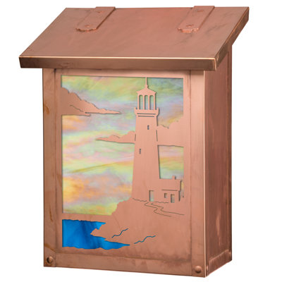 Coastal Cottage Brass Wall Mounted Mailbox