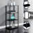 Beckett Etagere Glass Bookcase with Metal Poles-450030468