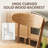 Set of 2 Solid Oak Wood Dining Chairs, 16.93" W x 19.29" D x 31.5" H, Mid-Century Armless Kitchen Chairs with Curved Backrest & Non-Slip Foot Pads, Natural Finish for Dining Room-1134984109-1134984110