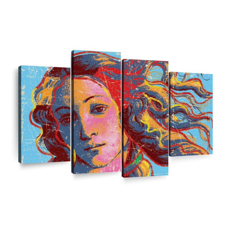 Ensemble de 4 reproductions sur toile 4 pièces par Popbox, H 22 po x l 36 po x P 1,25 po