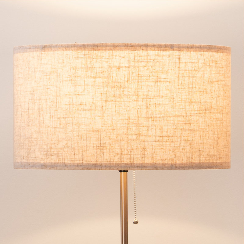 63'' Solid Wood Traditional Floor Lamp, Gray