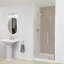 Porte de douche à charnière avec verre transparent l 35,5 po x H 76 po Transolide Elizabeth-106674697