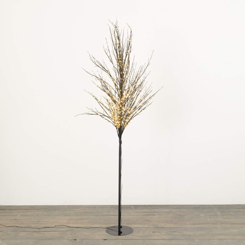 Arbre de Noël illuminé noir 6 pi