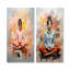 Minimalisme yoga méditation - ensemble de 2 impressions murales de yoga en métal-1223076069