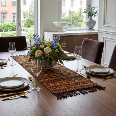 Tucson Hand Woven Leather Table Runner