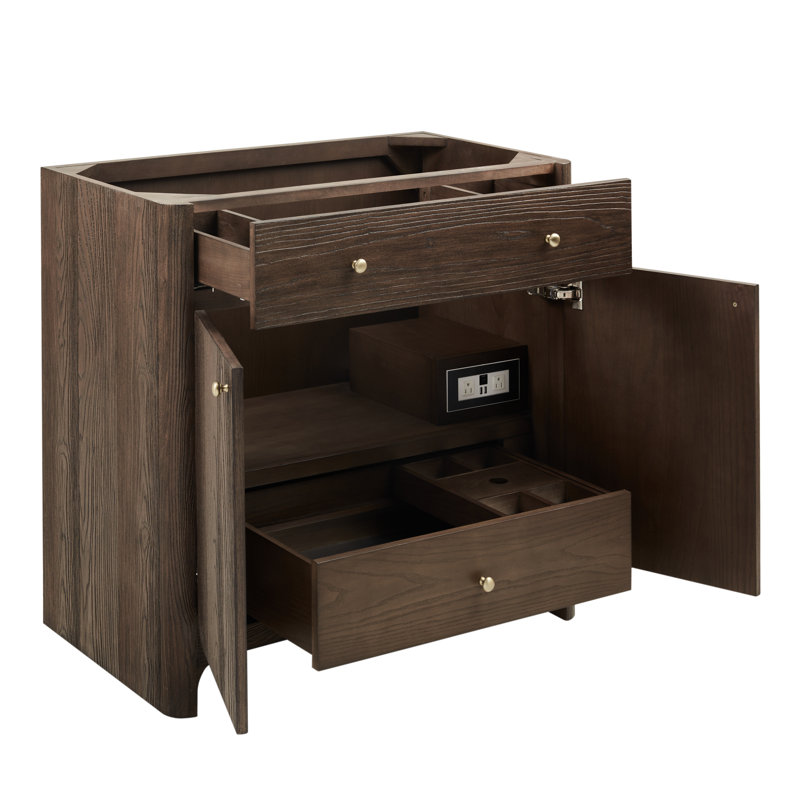 Gracyn 35.75'' W Single Bathroom Vanity Base, Sable