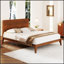 Lit plateforme en bambou Mid-Century moderne de 12 pouces avec support en lattes de bois et conception écologique-693027630