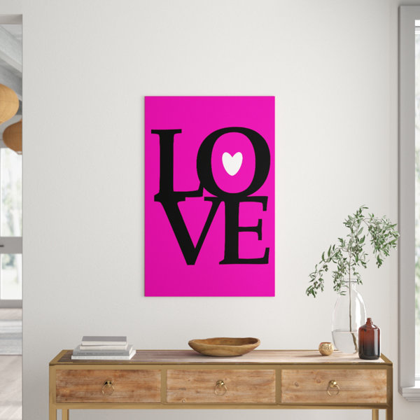 East Urban Home Love 2 - Wrapped Canvas Print | Wayfair.co.uk