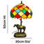 Tiffany Table Lamp with Horse Base, 30cm Diameter Shade, 50cm Height, UK Plug