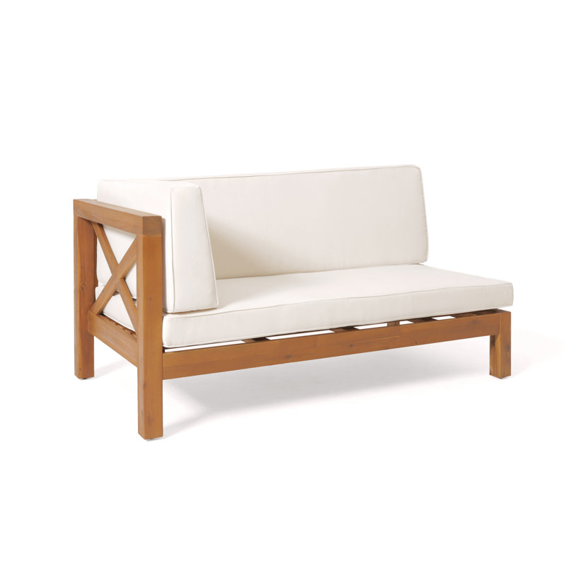 X-BACK LEFT CORNER BENCH, BEIGE