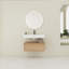 Meuble-lavabo mural de 30 po avec lavabo en résine, tiroir à fermeture en douceur et fixation flottante