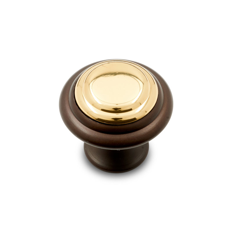 CK Series 1 1/4" Diameter Mushroom Knob, Oil Rubbed / Brass
