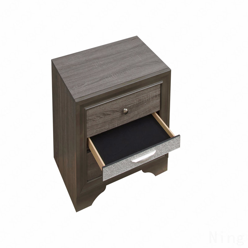 Table de chevet Basic, Gris