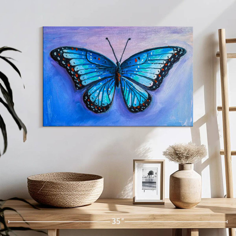 Brampt Blue Butterfly, 16" H x 24" W