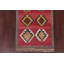 Tapis en laine rouge 3 pi 6 po x 6 pi 7 po one-of-kind à la main noué la new age Sewell