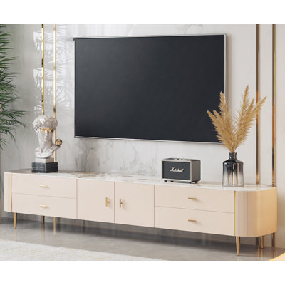 Rock Slab Tv Cabinet Coffee Table Modern Simple Nordic Light Luxury Living Room Household Combination Small Apartment Set Floor Cabinet